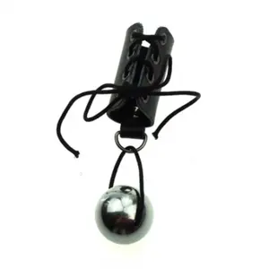 Anelli del pene in pelle con estensione della barella del gancio del pene con un peso del dispositivo di ingrandimento del pene con sfera in metallo da 160g - Product Image 1
