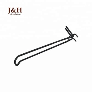 J & <span class=keywords><strong>H</strong></span> Storefixture Đục Lỗ Lại Panels 25 Mét (1Inch) Lỗ Trung Tâm Pegboard Looped Hiển Thị Arm Đen Dài Leg Peg Kim Loại Euro Hooks - Product Image 5