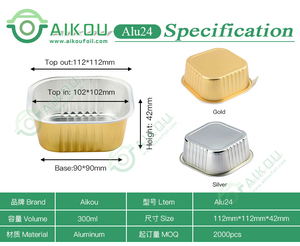 300ml <strong>Small</strong> Aluminium <strong>Pan</strong> for Bakery Use Square Mousse Shape Muffin Cake Mold Baking Dishes <strong>Pans</strong> Box Packing Dessert - Product Image 6
