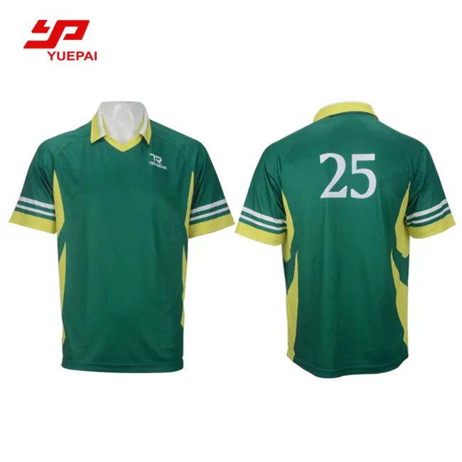 Desain baru cricket jersey cricket seragam pola baru kaos cricket kustom logo cricket jersey tim untuk klub