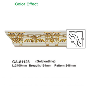 Mousse <span class=keywords><strong>Pop</strong></span> Pu sculptée 81169 356mm, mousse de moulage de couronne Architectural résistante à l'humidité pour décoration intérieure - Product Image 2