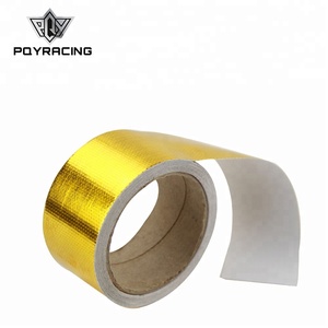 Nastro rinforzato in alluminio da 2 "x 5 metri con supporto adesivo aspirazione oro, involucro resistente agli schermi termici argento PQY1613 - Product Image 1