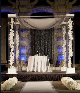 Acrilico trasparente Chuppah Huppah & Wedding baldacchino acrilico arco Mandap acrilico <span class=keywords><strong>PLEXIGLASS</strong></span> matrimonio CHUPPAH baldacchino e arco - Product Image 3