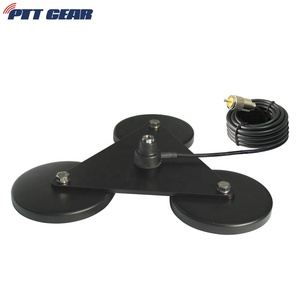 3x5 "Nero tazza di PL-259 connettore 3/8-24 Antenna Sul Tetto di Montaggio - Product Image 1