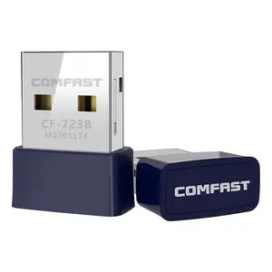 2022 새로운 디자인 Comfast CF-WU723B 150Mbps 미니 마이크로 2 1 USB 와이파이 블루 치아 동글