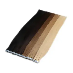 Cinta de trama de piel dibujada doble en extensiones de cabello humano Cinta humana afroamericana 100% Remy indio 20 piezas/paquete de existencias - Product Image 1