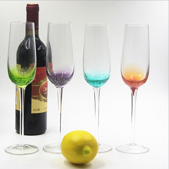 Colorful Fashion Champagne Glass Goblet With Stem Wine Glass Champagne Flutes