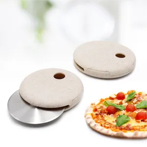 Sản Phẩm Mới Bánh Xe Tròn Thép Không Gỉ Cắt Bánh Pizza Với Vỏ Trấu Bảo Vệ Lưỡi Bảo Vệ Từ Nhà Cung Cấp Vàng Của Trung Quốc