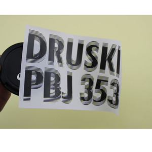 Kích thước 90x60mm màu đen "Xin Chào Tên tôi là" nhãn dán vỏ trứng Vinyl kiểu trống, chất kết dính mạnh mẽ không thể loại bỏ nhãn dán vỏ trứng - Product Image 5