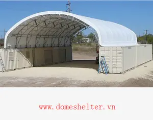Australia Dome Shelter Luar Ruangan 20 Kaki/40 Kaki Kontainer Penampungan PVC/PE Bukti Pabrik Penjualan Langsung