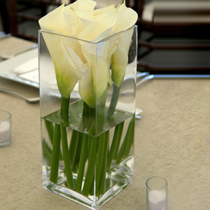 Quadrato alto vaso di vetro <span class=keywords><strong>per</strong></span> la tavola dell'hotel, trasparente vaso di vetro <span class=keywords><strong>per</strong></span> la disposizione dei <span class=keywords><strong>fiori</strong></span>, wedding favor table decoration centrotavola - Product Image 1