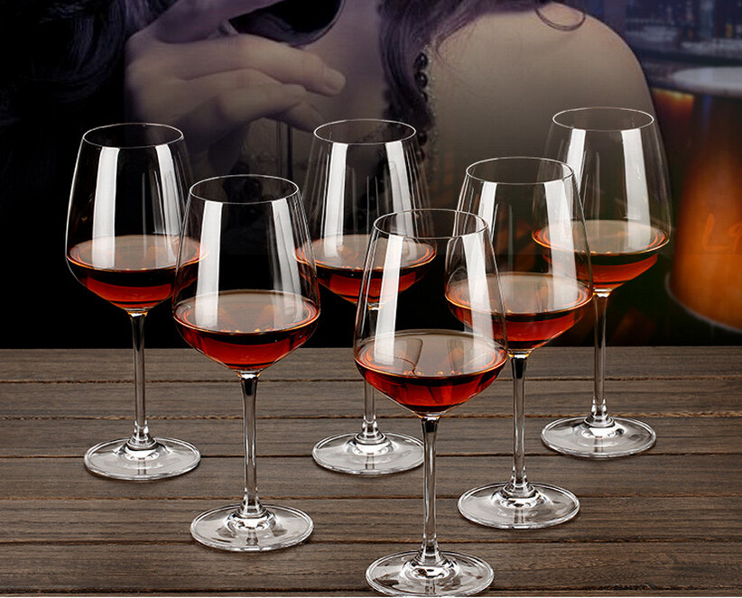 Wholesale Wine Glass and Champagne Glasses Lead Free Crystal Glass Burgundy Goblet