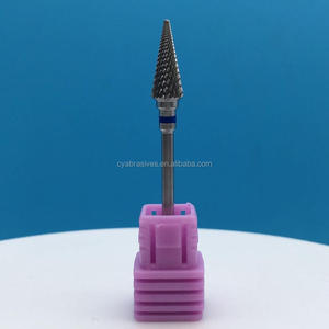 Vendita all'ingrosso 4xc punta per unghie per Manicure fresa rotativa di forma filata a forma di forma conica taglio a croce in carburo di tungsteno punta per unghie