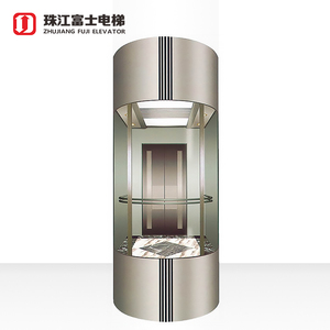 Fuji Merk Buiten 800Kg Panorama Glazen Lift Hoogtechnologische Glazen Zicht Zien Gebouw Passagierslift - Product Image 1