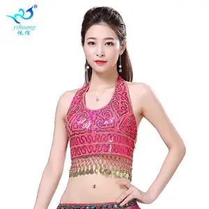 Festival Sequin Halter Bra Belly Dance Performance Women Carnival Performance Costumes