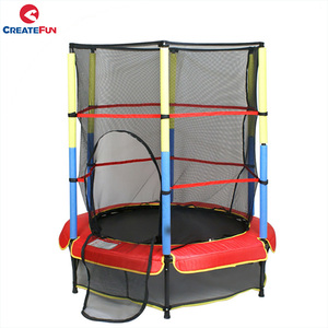 CreateFun 4.5 Ft 55 "55Inch Junior Trẻ Em Giá Rẻ Trong Nhà Trẻ Em Ngoài Trời <span class=keywords><strong>Mini</strong></span> <span class=keywords><strong>Trampoline</strong></span> Với Bao Vây An Toàn Net - Product Image 1