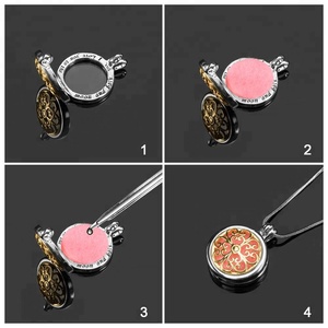 Collar con Difusor de Aceites Esenciales con Tema de Perro, Joyería de Acero Quirúrgico al por Mayor de China - Product Image 5