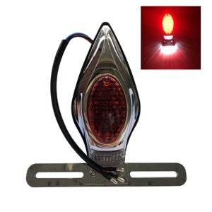 <span class=keywords><strong>Feu</strong></span> <span class=keywords><strong>arrière</strong></span> universel <span class=keywords><strong>Vintage</strong></span> en aluminium, Type goutte d'eau/larme 12V LED pour motos - Product Image 1