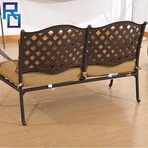 2 plazas estilo retro simple sofá esperando salon muebles terraza al aire libre silla de aluminio - Product Image 5