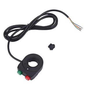 2 in 1 <span class=keywords><strong>Moto</strong></span> Corno Faro Interruttore di Pulsante di Controllo Presa di <span class=keywords><strong>Manubrio</strong></span> per Bici Elettrica Scooter - Product Image 2