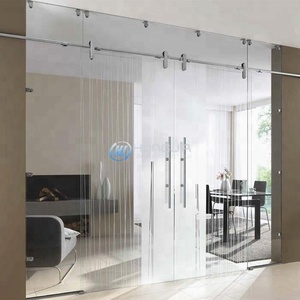 Vente directe d'usine <span class=keywords><strong>Porte</strong></span> <span class=keywords><strong>coulissante</strong></span> en verre trempé pour salle de bain et salon - Product Image 5