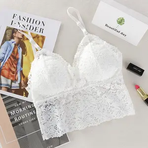 Toptan bayanlar sütyen fransız bralette dantel geri ince stil strappy kaşkorse