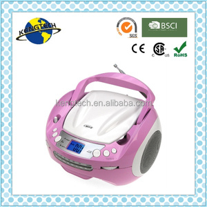 Radiocasetera Portátil CT-288 con Diseño Aerodinámico, Color Rosa, Estilo Vanguardista - Product Image 2