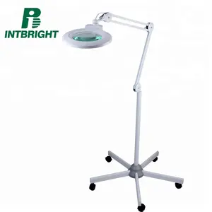 Di vendita caldo di bellezza dentale 150mm dimensione lente intercambiabile oscuramento lente di ingrandimento trolley LED della lampada lente di ingrandimento