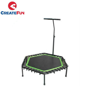CreateFun 48 pulgadas 50 pulgadas 53 pulgadas de 55 pulgadas <span class=keywords><strong>Hexagonal</strong></span> Fitness trampolín <span class=keywords><strong>con</strong></span> <span class=keywords><strong>barra</strong></span> de la manija - Product Image 3