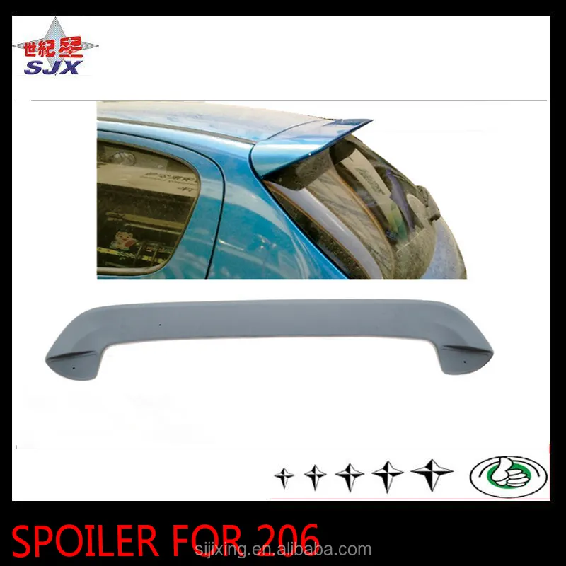 High quality new abs car roof spoiler for 206 the original style car wings factory direct supply