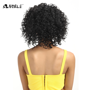 <span class=keywords><strong>Noble</strong></span> oro capelli sintetici di colore naturale crespo onda riccia resistente al calore parrucca sintetica bionda - Product Image 4