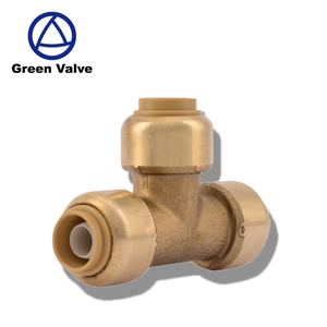 Verde-GutenTop GT4233 1/2 ''* 1/2'' * 1/2 ''SharkBite Tee de Tres Vías de Latón Empuje Fit <span class=keywords><strong>Te</strong></span> igual - Product Image 1