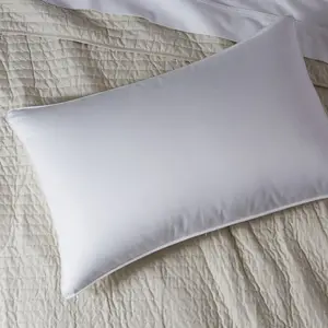 Almohada de hotel de fibra hueca almohada de relleno de poliéster Hotel almohadas blancas 1000g para dormir cómodo