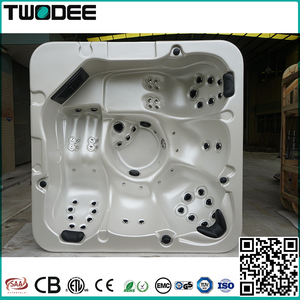 Mode rectangle acrylique 5 personnes deluxe <span class=keywords><strong>spa</strong></span> extérieur massage whirlpool <span class=keywords><strong>deux</strong></span> salon bain <span class=keywords><strong>à</strong></span> remous - Product Image 1