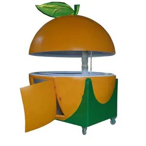 सबसे लोकप्रिय फल आकार सुंदर डिजाइन शीसे रेशा फल गाड़ी नारंगी स्टाल