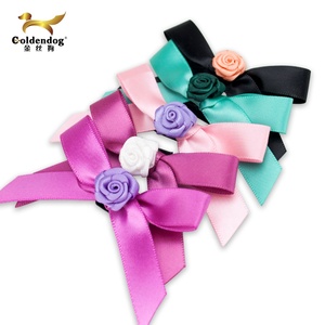 Nœud de ruban en satin de polyester 8mm, fait à la main, nœud pour ruban de fleur pour la décoration de bouteille de parfum - Product Image 1