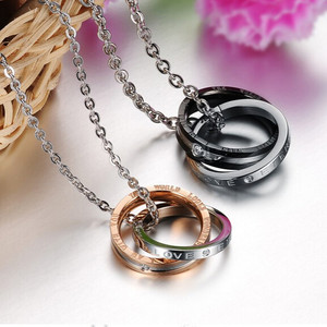 Pares de la manera de cristal collares colgantes para los amantes de las mujeres y el collar de la declaración - Product Image 4