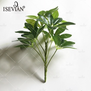 ISEVIAN, alta calidad, Seven-Star, hojas verdes, Mini plantas artificiales baratas - Product Image 2