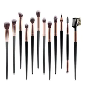 Makeup Brushes Set 12 Pcs Eye Shadow Blending Eyeliner Eyelash Eyebrow Brushes