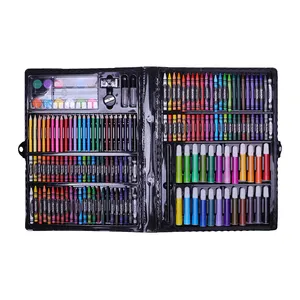 Promo Wholesale 168 Piece Kids Stationery Set for School Drawing Art Students Office & Gifts Made of Wood & Plastic