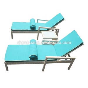<span class=keywords><strong>Lit</strong></span> double extérieur chaise longue villa avec parasol meubles de piscine salon de soleil - Product Image 2