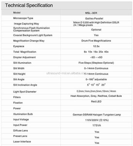 Mejor precio china MSL-3ER oftalmología lámpara de hendidura con función de grabación de vídeo - Product Image 3