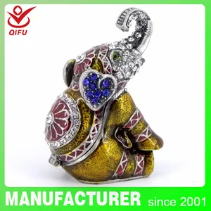 домашнее украшение металла брелок box сувенир слон( qf4255)