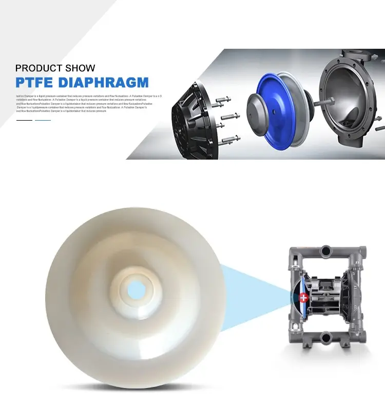 アルミニウムポンプ用高タイトネスTetrafluoro(PTFE) ダイヤフラムメンブレンシールバルブダイヤフラム