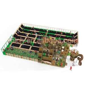 Grand Parc D'attractions <span class=keywords><strong>Jeux</strong></span> 28.5*18.7*4.5 m Trampoline Parc Avec <span class=keywords><strong>Bac</strong></span> à Mousse Pour Vente - Product Image 1