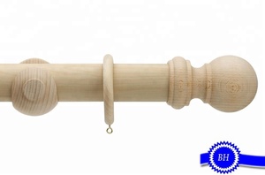 Prix d'usine en gros tringles à rideaux rondes populaires en bois pour le marché britannique - Product Image 4