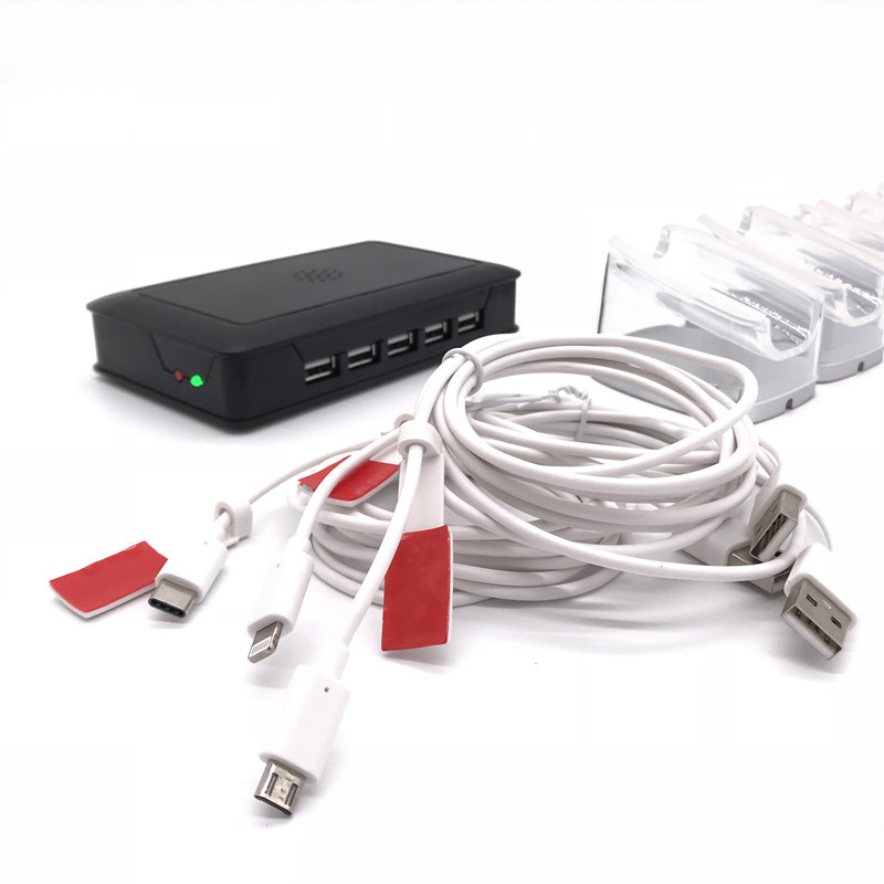 6 8 10 портов смартфон планшет розничный магазин сигнализация дисплей стенд с зарядкой и функцией сигнализации