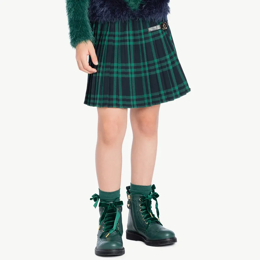 Индивидуальная Детская школьная форма, клетчатая мини-юбка с оборками для девочек, производитель