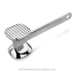 Hot sale Metal Meat Hammer Tenderizer Manual Stainless Steel kitchen 2 Sides For Steak, Chicken, Fish and Pork Meat Tenderizer