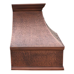 Mimari Tasarım El Yapımı Dövülmüş Bakır Duvara Monte Davlumbaz Lüks Villa Mutfakları İçin Eskitilmiş Patina Görünümü (Özelleştirilebilir Boyutlar) - Product Image 3